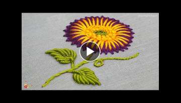 Hand Embroidery Lazy Daisy Flower, Lazy Daisy Double Color Thread Flower Stitch Hand Embroidery