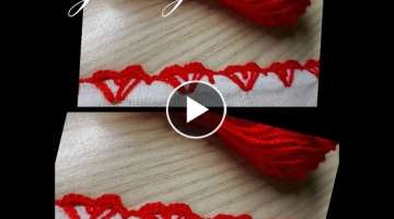 Peçete Kenarı Oyası (kalpli ) Yapımı (Napkin Edge Lace Making)