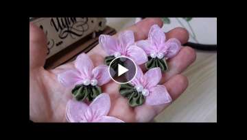 #Organze kurdeladan oya çiçekleri nasıl yapılır ? How to make a small flower ?