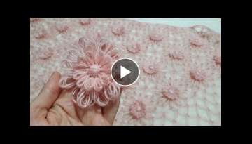 Easy Knitting / Çiçek Motifli Şal Modeli Yapılışı / Örgü Şal Modelleri ve Yapılışı