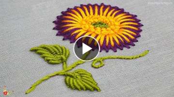 Hand Embroidery Lazy Daisy Flower, Lazy Daisy Double Color Thread Flower Stitch Hand Embroidery