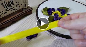 #Kurdela Nakışı - Menekşe çiçeği nasıl yapılır - How to make a violet flower ?
