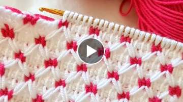 Muhteşem Tunus işi örgü modeli Knitting Crochet Tunisian beybi blanket yelek battaniye canta...