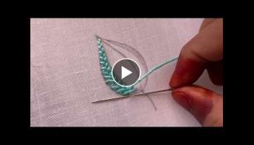 Stunning leaf design|embroidery video|hand embroidery|design video|kadhai video|