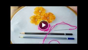 Hand Embroidery amazing Tricks #9| Sewing Hack with Wood Pencil|super easy embroidery trick