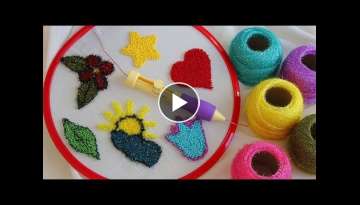 PUNCH NAKIŞI NASIL YAPILIR? - PÜF NOKTALARI NEDİR? - How To Make Punch Needle - DIY Embroidery