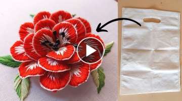 Gorgeous 3D Rose flower design with shopping bags 