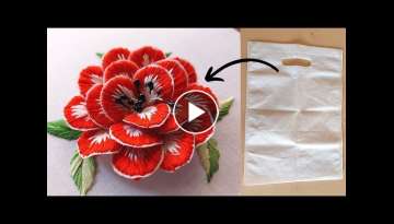 Gorgeous 3D Rose flower design with shopping bags 