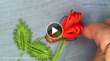 Embroidery Kit||Miss Anjiara Begum||Embroidery Artist||Embroidery Pattern||Orange Flower-635