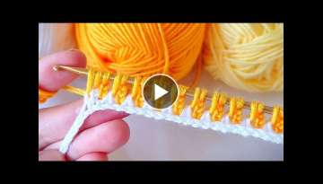 Yapımı çok kolay muhteşem Tunus işi örgü modeli Knitting Crochet beybi blanket battaniye y...