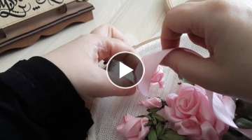 4 Adımda Yatik Kurdela Nakışı Gül Nasıl Yapılır ?Making Roses in 4 Steps
