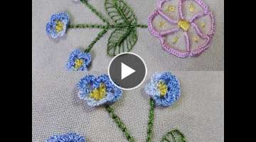 Birit Nakışı ve rokokolu battaniye ilmeği teknikli yaprak yapımı ( Birit Embroidery and Roc...