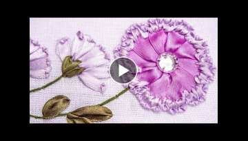 Embroidery | Ribbon Flower Design | Hand Stitching Tutorials | HandiWorks #78