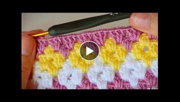 Yapımı çok kolay muhteşem örgü modeli Knitting krochet baby blanket yelek battaniye çanta ...
