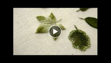 HAND EMBROIDERY LEAVES FOR BEGINNERS : 06 Types of Leaves