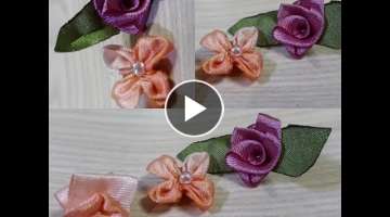 Mayıs gülü ,mine çiçeği ve minik gül yapımı (Ribbon embroidery made of tiny roses)