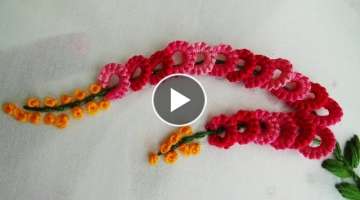 Hand Embroidery: Brazilian Embroidery / Neckline Embroidery