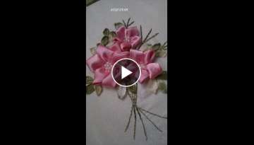 DIY Kurdela nakÄ±ÅŸÄ± Ã§iÃ§ek yapÄ±mÄ± teknikleri (ribbon embroidery flower making techniques)