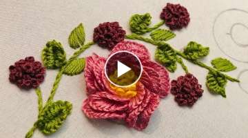 Hand Embroidery: Brazilian Embroidery Flower - 3D Embroidery - Dimensional Embroidery