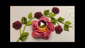 Hand Embroidery: Brazilian Embroidery Flower - 3D Embroidery - Dimensional Embroidery