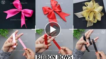 DIY Ribbon Bows | Easy Satin Ribbon Bows making tutorials | Ribbon crafts