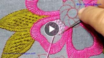 Classical Hand Embroidery for Beginners at Home, Easy method of Embroidery, Catchy Embroidery-28...
