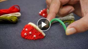 Puffy Embroidery Mushroom - Amazing Hand Stitching Art