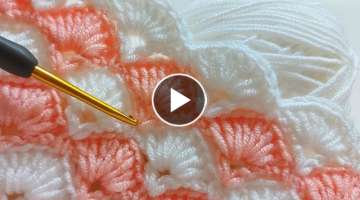 Çok Kolay Tığ İşi Bebek Battaniyesi Örgü Modeli Yapımı ~Yeni Trend Örgü Battaniye Mode...
