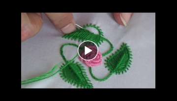 Hand Embroidery:Leaf stitch