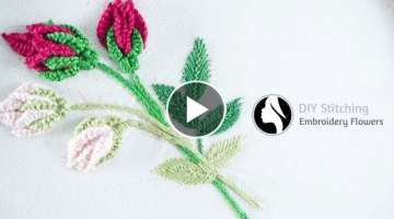 Hand Embroidery Flowers | cÃ³mo bordar flores (paso a paso) | by Diy Stitching - 14