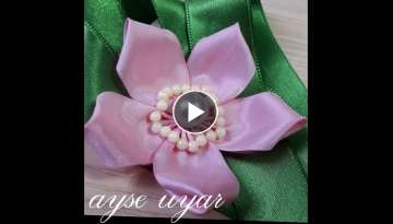 İncili Boncuklu Çiçek Yapımı (Pearly Beaded Flower Making)