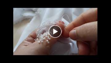 iğne oyasi boncuklu nasıl (pratik ) yapılır? How to make needle lace beaded (practical)?