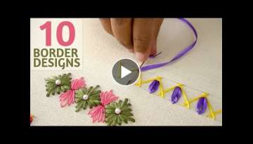 Mix Two Techniques in Your Hand Embroidery Border Designs | DIY Stitching